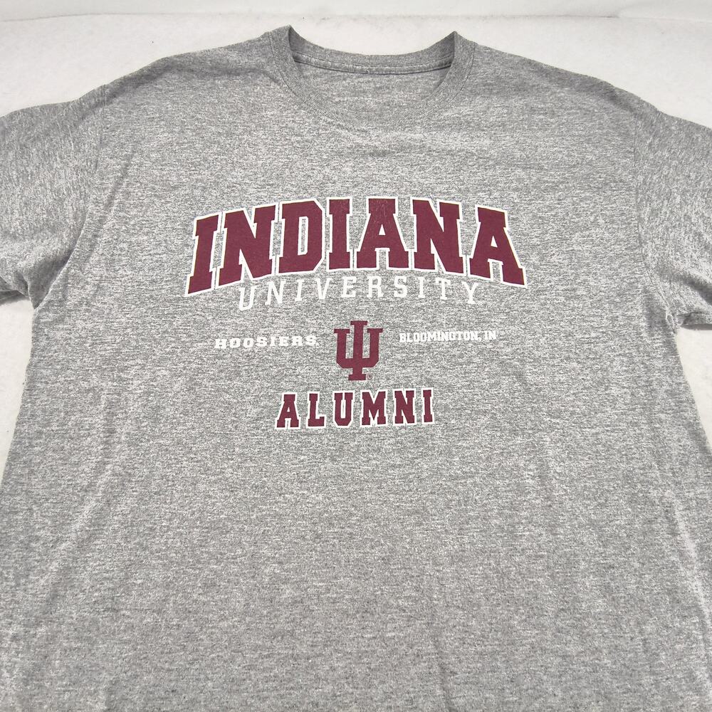 Indiana University Alumni Crew Neck College Shirt Mens Size Medium M Gray - Picture 1 of 8